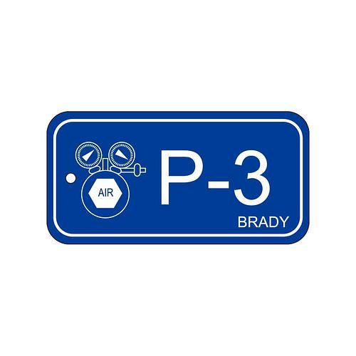 Brady Anhänger für Energiequellen, Pneumatik, Beschriftung P3, VE: 25 Stück, 311912