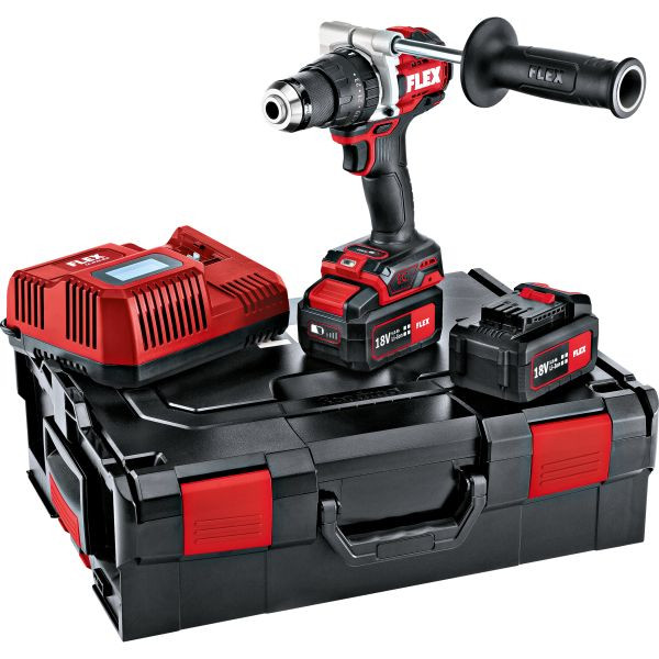 FLEX 2-Gang Akku-Schlagbohrschrauber 18,0 V mit Turbo-Modus PD 2G 18.0-EC-HD/5.0 Set, 515701