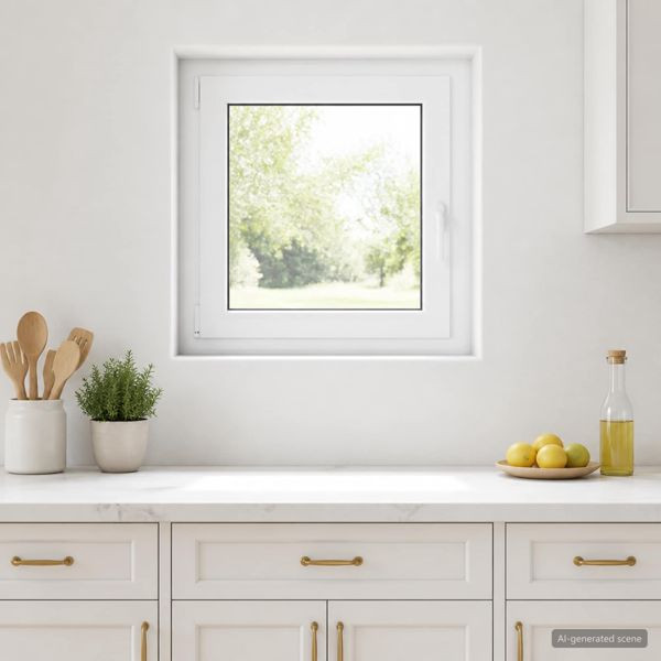 vidaXL Kellerfenster RISOR 70 x 70 cm PVC und Glas, 42047875