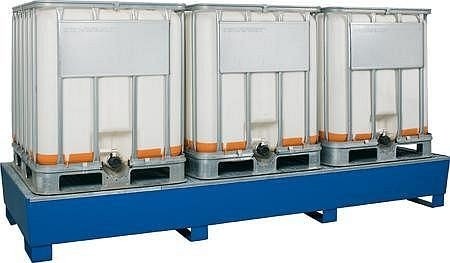 asecos KTC Station Stahl RAL5010, Maße 3280x1300x420mm, 23043