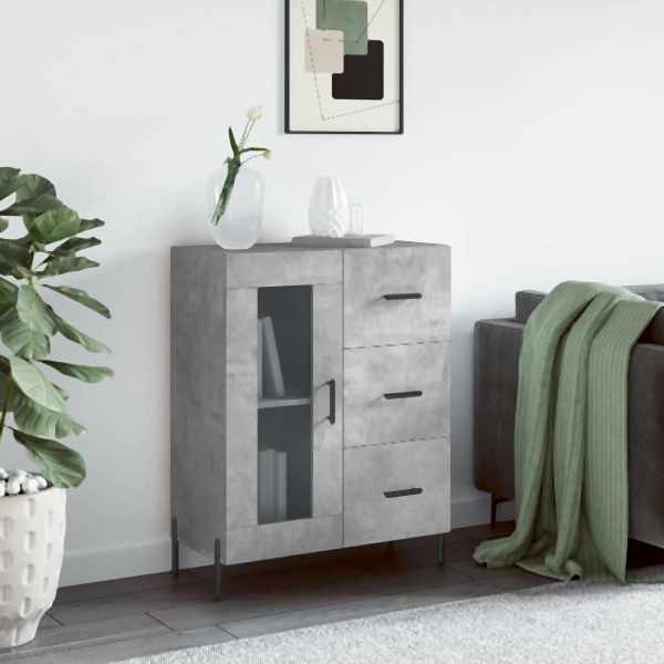 vidaXL Sideboard Betongrau 69,5x34x90 cm Holzwerkstoff, 828056