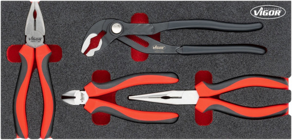 VIGOR Zangen Satz, Universalzange, Seitenschneider, V5633N