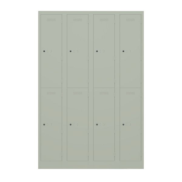 Bisley Garderobenschrank Primary Locker, 4 Abteile, je 2 Fächer, 665 regent, PL3050Q2665
