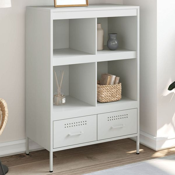 vidaXL Highboard Weiß 68x39x101,5 cm Kaltgewalzter Stahl, 843107
