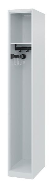 C+P Feuerwehrspind Evolo, Modell EXPERT, 1 Abteil, H1850B300T500 mm, Lichtgrau, 0491015-10 S10000