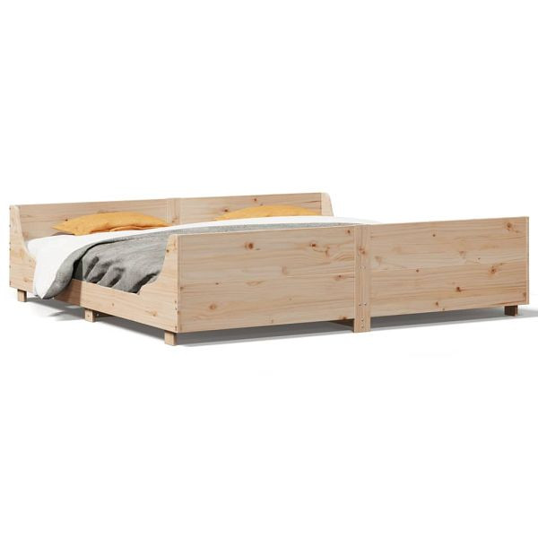 vidaXL Massivholzbett mit Kopfteil 180x200 cm Kiefer, 3302273