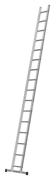 ALU-PRO Sprossenanlegeleiter, 16 Sprossen, Länge 4,54 m, 7001116