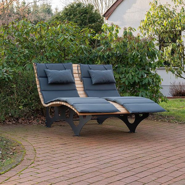 HOME DELUXE Wellenholzliege TAIGA Auflage -1x Auflage, 48696