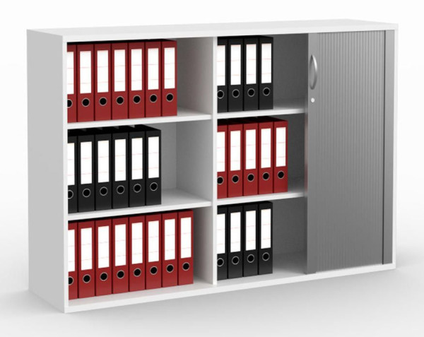 Deskin Rollladenschrank Multi M pro, Dekor weiß, B 1600 x H 1140 x T 420 mm, 294455