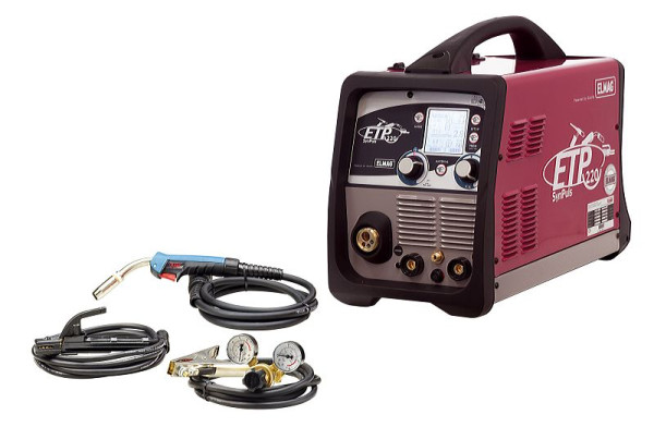 ELMAG Multifunktions-Schweißinverter, tragbar GRUND-SET, Modell ETP 220 SynPuls - GRUND-SETMIG/MAG (+Puls), WIG (DC), MMA, 00360