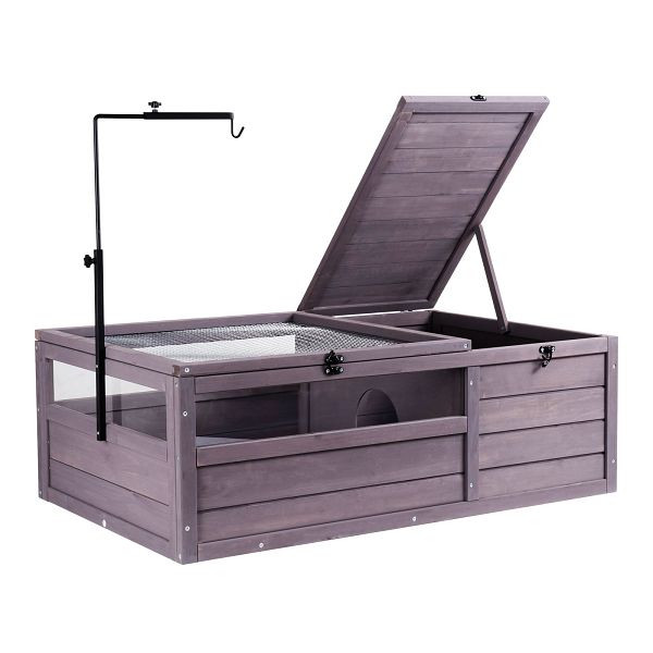 VEVOR Schildkrötengehege Schildkrötenhaus Terrarium aus Holz 965x610x330mm, Transluzent, MZWGXMZWGJJL56B4PV0