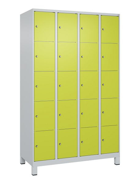C+P Schließfachschrank Classic PLUS, Füße, 4 Abteile, 1950x1200x500mm, 7035/0024, 080010-405 S10010