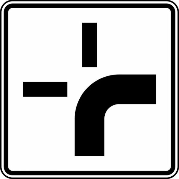 Stein HGS Verlauf der Vorfahrtstraße Nr. 1002-20, 420x420mm /RA2/Alform, 1002-20-122