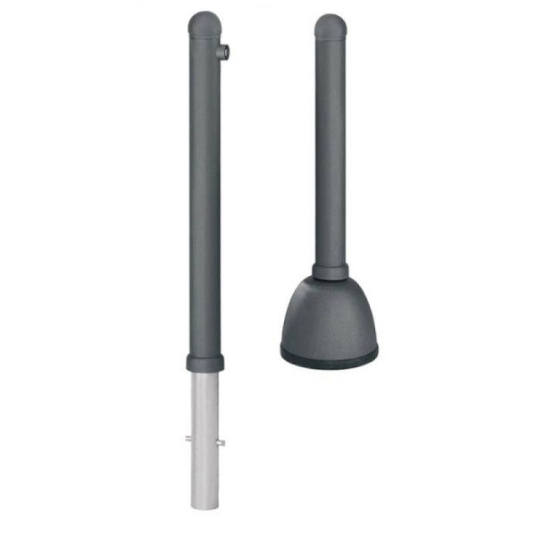 Stein HGS Pfosten -Harmonie- Ø 80 mm, Heraushebbar, mit Sicherheitsschloss, gleichschließend, Schließung oben, zum Einbetonieren und 2 Schlüssel, mit 1 Öse, 14330-01