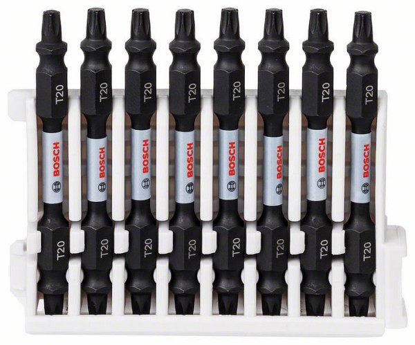Bosch Doppelklingen Schrauberbit-Set Impact Control, 8-teilig, T20-T20, 65 mm, VE: 5 Stück, 2608522339