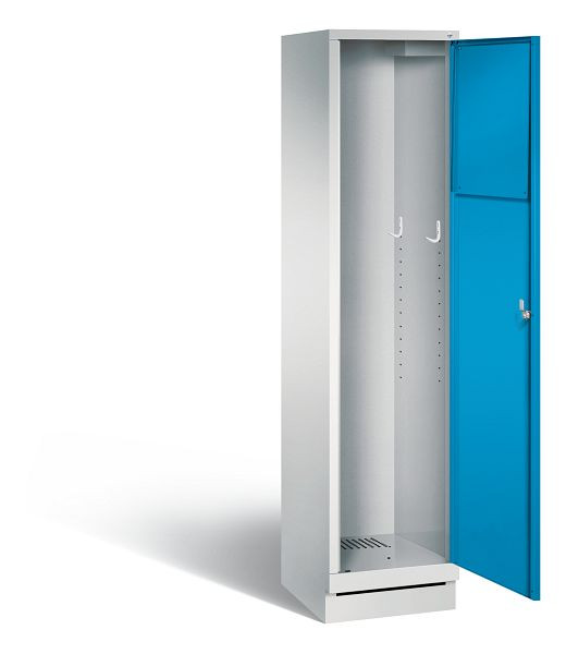 C+P Wäsche-Sammelschrank Evolo, H1800xB420xT500mm, Farbe: Lichtgrau / Lichtblau, 48170-210 S10017
