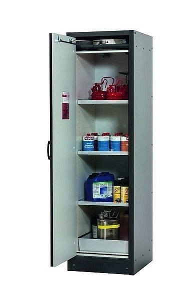 asecos Sicherheitsschrank Q-CLASSIC-30, Q30.195.056.FU.WDC in sicherheitsgelb RAL 1004 mit 3x Fachboden (Stahlblech), 34641-060-34765