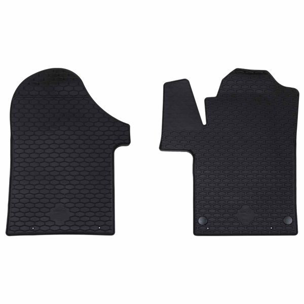 vidaXL Autofußmatte 2-teilig Schwarz Gummi, 42029127, 8721364791589