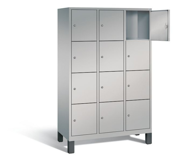 C+P Schließfachschrank Evolo, H1850xB1200xT500mm, Farbe: Weißaluminium, 48010-324 S10140