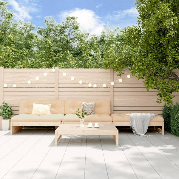 vidaXL 4-teilig Garten-Lounge-Set Massivholz Kiefer, 3186627