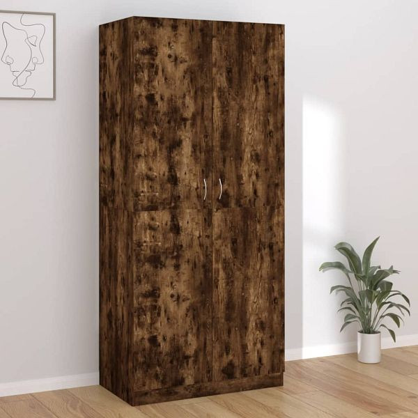 vidaXL Kleiderschrank Räuchereiche 90x52x200 cm Holzwerkstoff, 815354