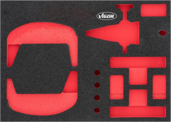 VIGOR 2-Komponenten Weichschaum-Einlagen, Einlagenmaß / Schubladengröße: M (282 x 393 x 35 mm), Verwendung: V7261, V7261-L