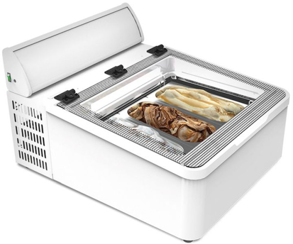 NordCap Auftisch-Vitrine MINI CREAM 3V LED CP, steckerfertig, statische Kühlung, Tischgerät, 465500301