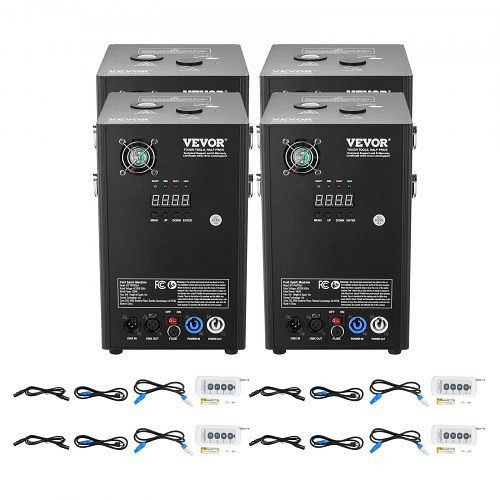 VEVOR 4x Funkenmaschine 700 W Aluminiumlegierung DMX Controller Einstellbar 2–5m 7 min pro Nachladen Ideal für Hochzeit, DJ Show, YHKZQ700W4GWI3Y9YV2