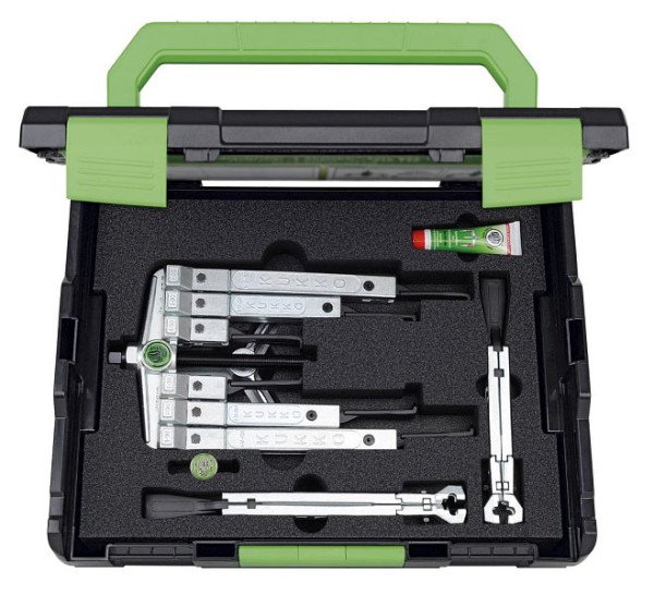 KUKKO 2- und 3-armiger Universal-Abzieher-Satz mit extrem schmalen Abzughaken, Spannweite außen: 130 mm, K-2030-10-S-T