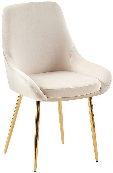 CLP Esszimmerstuhl Elmira Samt gold, creme, 324108