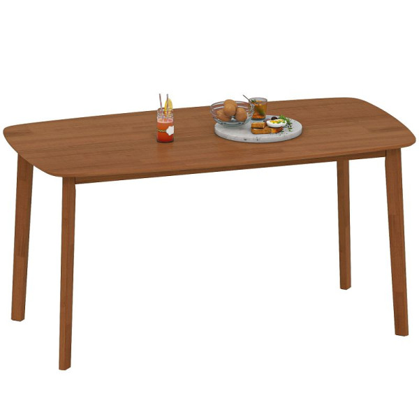 HOMCOM Esstisch, Landhausstil, Holz, 150 x 80 cm, Braun, 83A-269V01LR