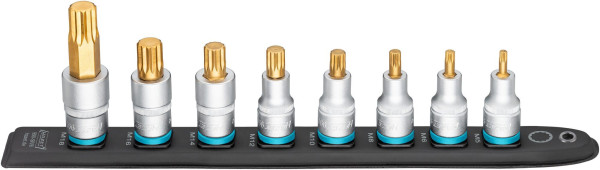 Hazet SmartRail, Vierkant hohl 12,5 mm (1/2 Zoll), Innen Vielzahn Profil XZN, Anzahl Werkzeuge: 8, 990-SR/8