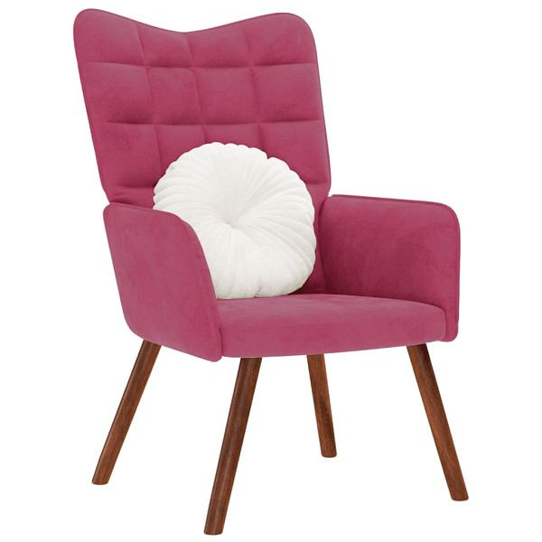 vidaXL Relaxsessel Weinrot Samt, 4016815, 8721158362407