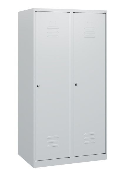 C+P Umkleidespind Classic PLUS, 2 Abteile, 1530x800x500mm, 7035/7035, Zylinderschlösser, 0800005-22 S10021