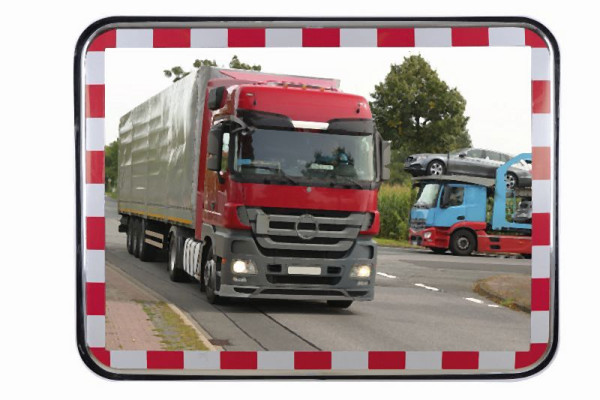 dancop Verkehrsspiegel 60x80, 2 Jahre Garantie, Acryl, Wand- und Pfostenhalterung, US Typ1 6080