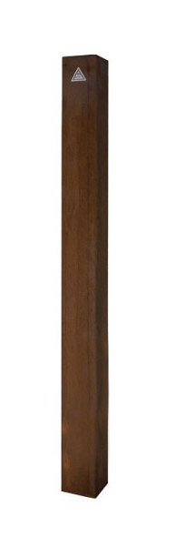 Schake Stilpoller aus 80x80mm Cortenstahl, mit Flachkopf ca 900mm Überflur, Oberfläche optisch vorgerostet ortsfest zum Einbetonieren, 4481