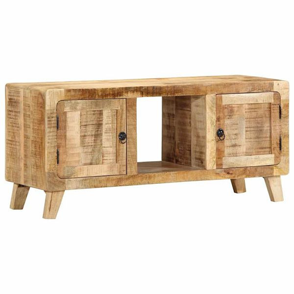 vidaXL TV-Schrank 105x46x32 cm Raues Massivholz Mango, 4104521