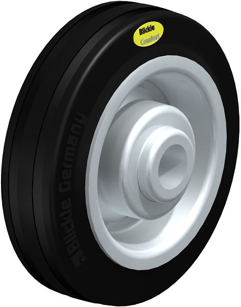 Blickle RD 100/15R Rad aus Zweikomponenten-Vollgummi, Schwarz, 2980