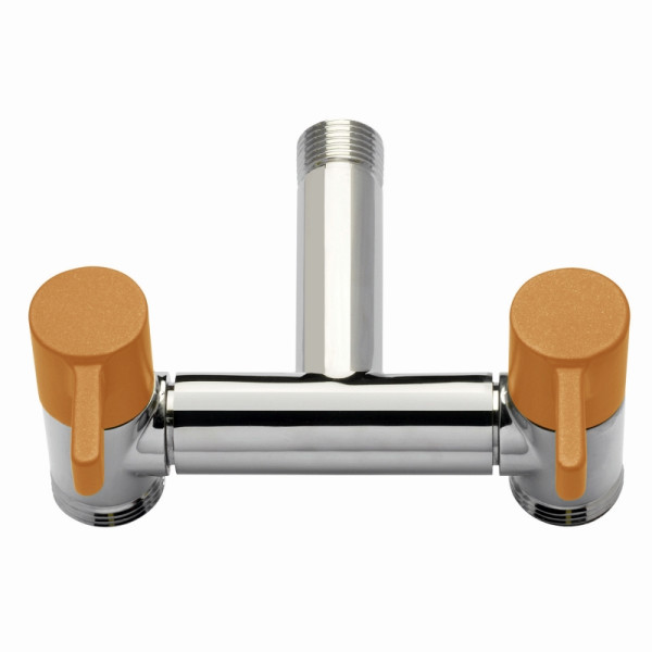 Aquajet Doppel-Zapfstelle ECO terracotta, verchromt, VE: 4 Stück, 73142TCT