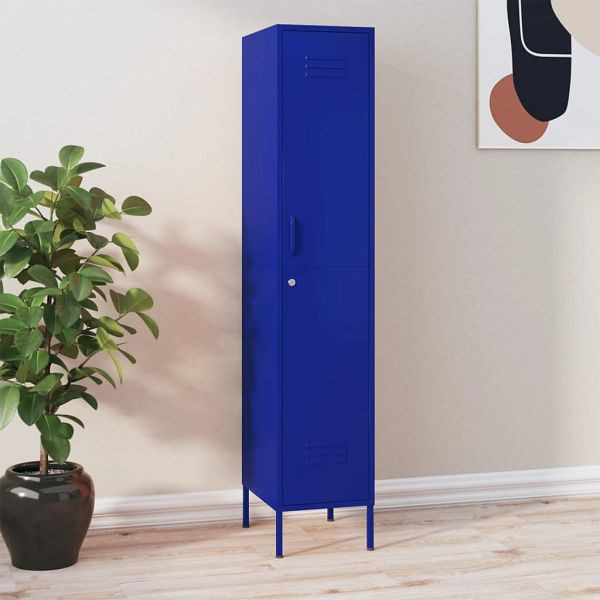 vidaXL Schließfachschrank Marineblau 35x46x180 cm Stahl, 336253