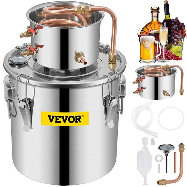 VEVOR 2,7 UK GAL Alkohol Distiller Behälter für die Fermentation Gärbehälter Edelstahl Bierbraugerät Gärbottich Gärfass, ZLSJ3GALZLQ000001V0