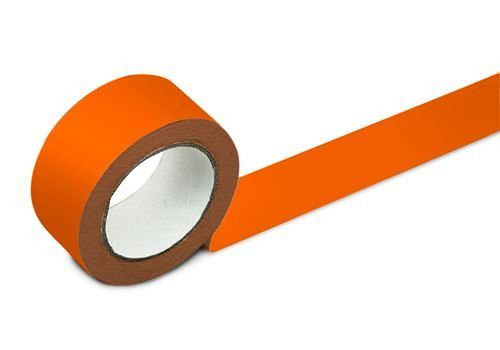 DENIOS Bodenmarkierband, 75 mm breit, orange, VE: 2 Rollen, 137143