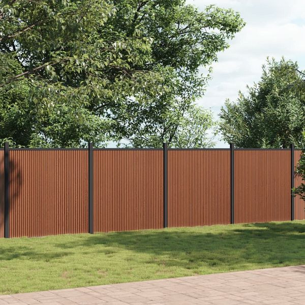 vidaXL Zaunelement Braun 1737x186 cm WPC, 3282807