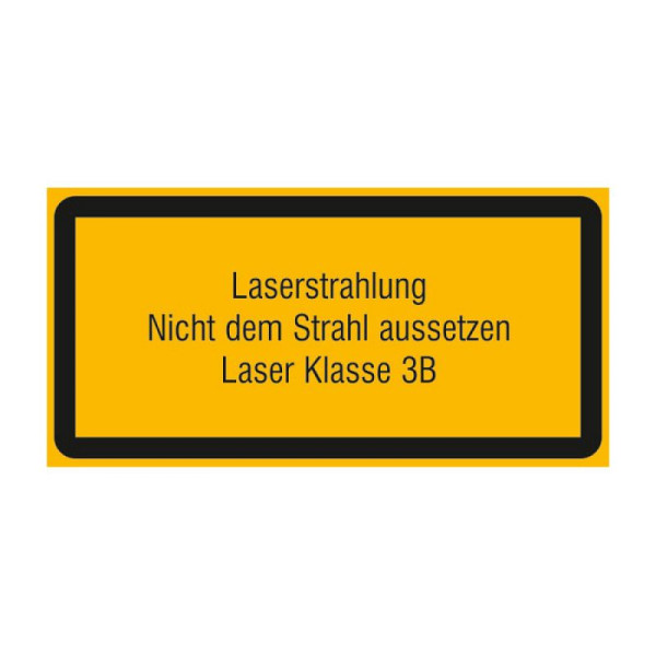 Stein HGS Laserkennzeichnung/Warnzusatzschild, Laserstrahlung, Nicht dem Strahl aussetzen, Laser Klasse 3B, 21.1909