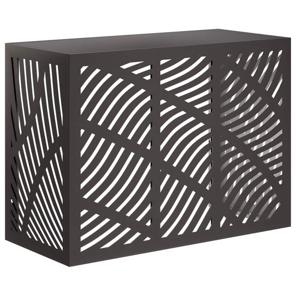 vidaXL Klimaanlagenabdeckung Schwarz 110 x 50 x 80 cm Stahl, 8014108