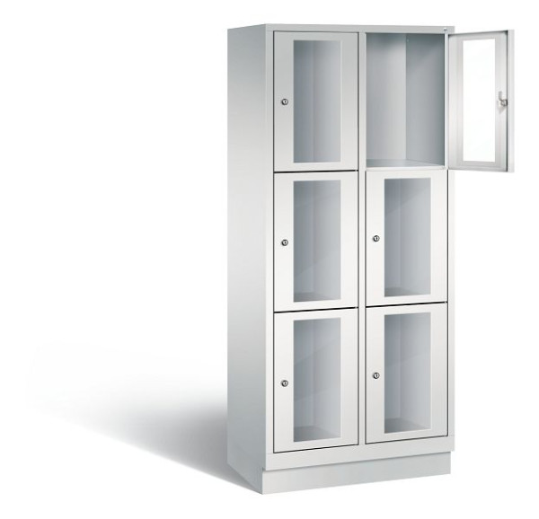 C+P Schließfachschrank Classic, H1800xB810xT500mm, Farbe: Lichtgrau, 8020A223 S10000