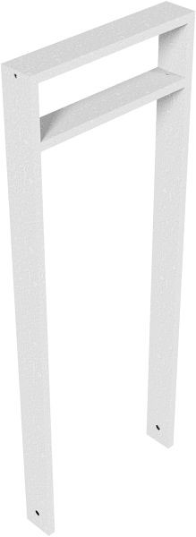 Schake Anlehnbügel aus Stahlrohr Rechteckrohr, 80 x 20 mm, mit Querholm (kleiner Abstand), Gesamtbreite: 450 mm, feuerverzinkt, 459_145