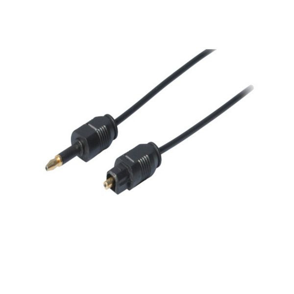 S-Conn Lichtwellenleiterkabel 2,2mm, Toslink-Stecker auf 3,5mm Opti-Stecker, 1,0m, 69012-1.0