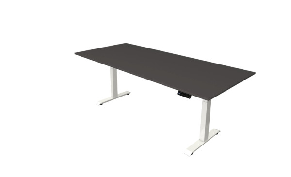 Kerkmann Steh-/Sitztisch Move 4 neu 225 x 100 cm Gestell weiß, Tischplatte anthrazit, 10091113