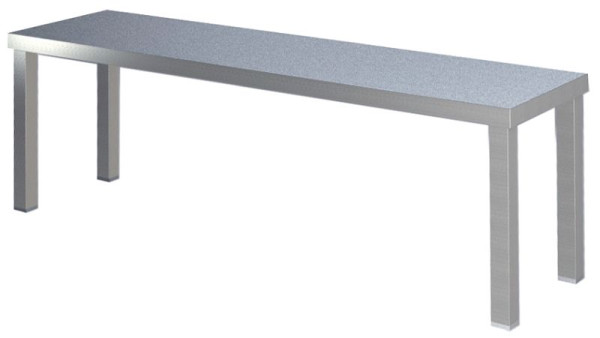 KBS Aufsatzbord Breite 160 cm, 1 Etage, Außenmaterial: Chromnickelstahl CNS 18/10 AISI 304, 91100104